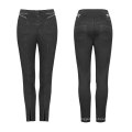 PUNK RAVE High Waist Zipper Opening  Jeans denim jeans pants tight pants women